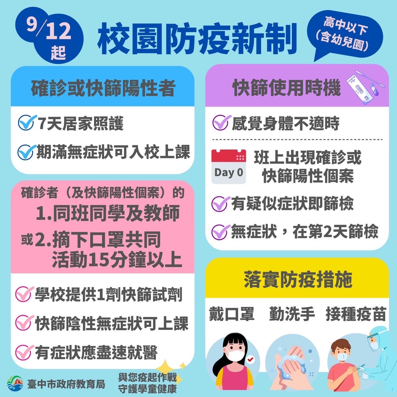 9.12校園防疫新制