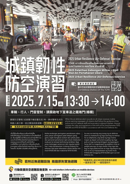 城鎮韌性防空演習圖片