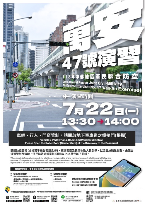 113年軍民聯合防空(萬安47號)演習圖片